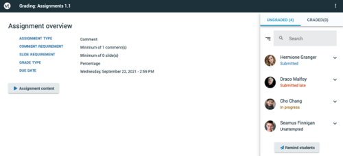 Grade student submissions